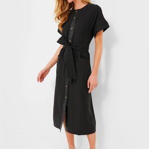 Leather Trim Kara Dress